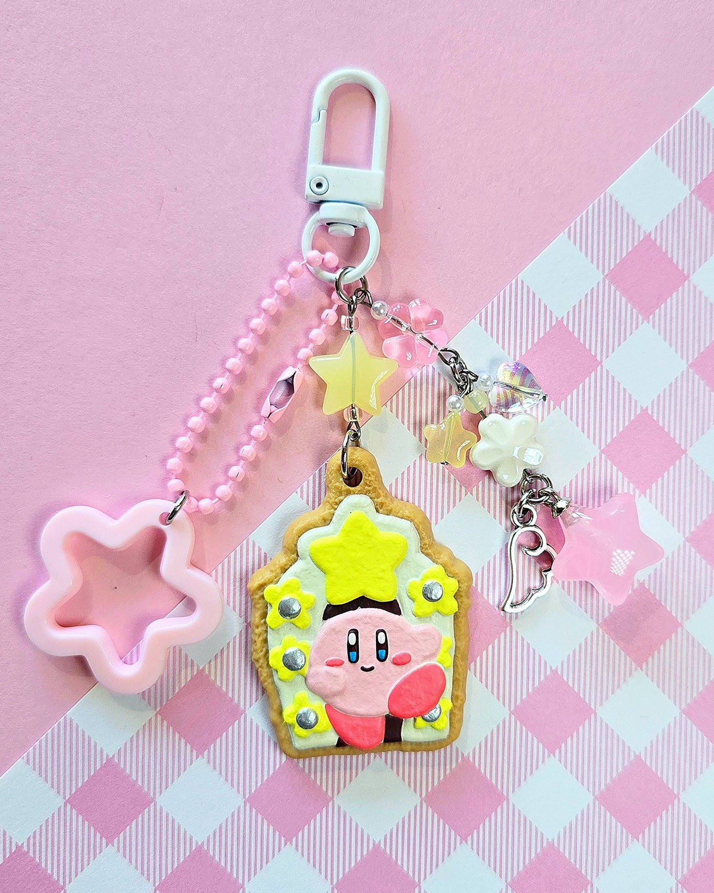 Pink Character Door Cookie Keychain