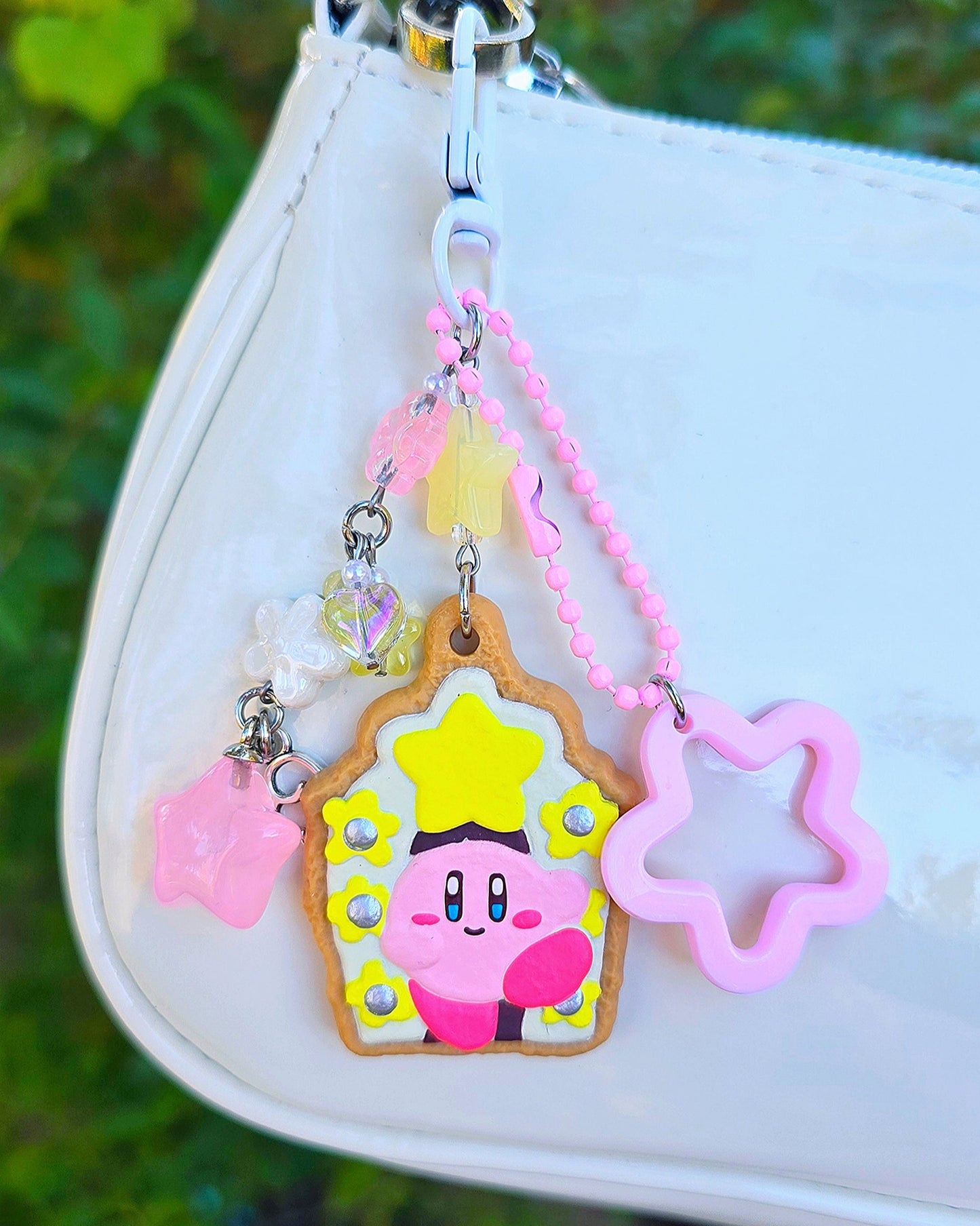 Pink Character Door Cookie Keychain