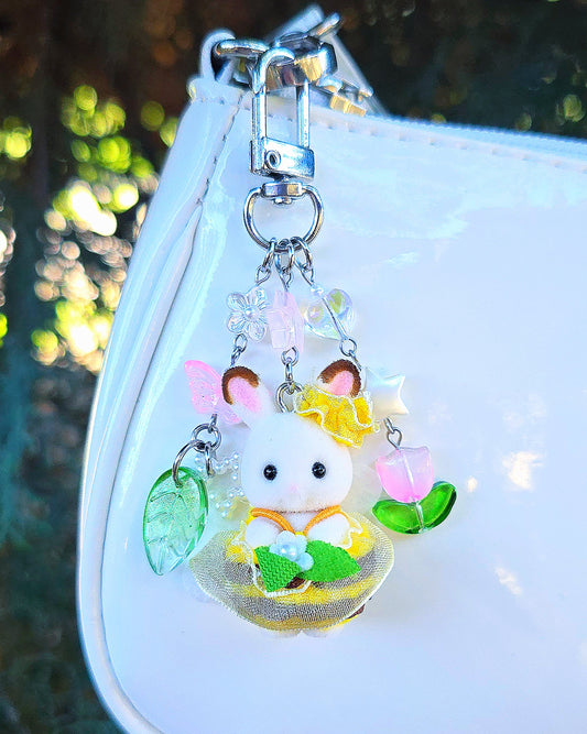 Bee Costume Rabbit Keychain (Small)