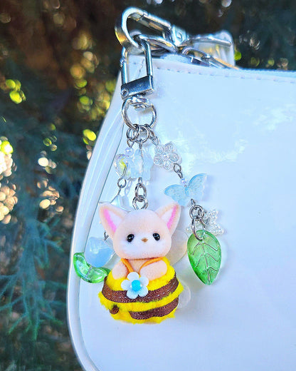 Bee Costume Fox Keychain (Small)