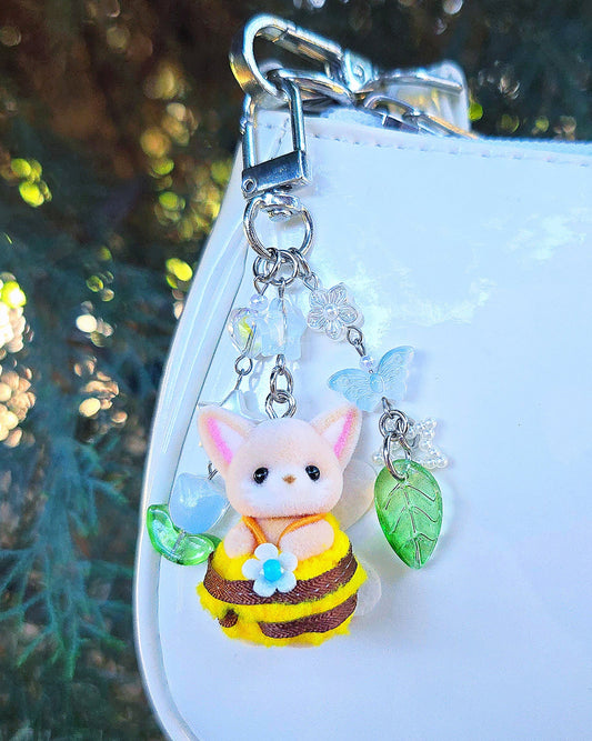 Bee Costume Fox Keychain (Small)