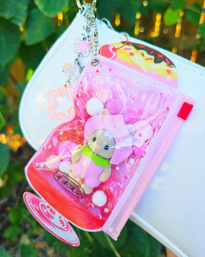 Drink Carry Case with Peach Rabbit