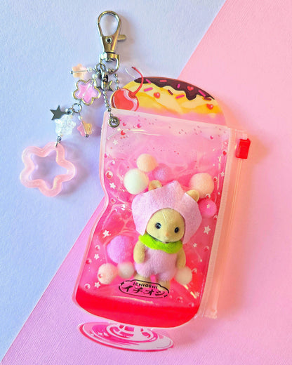 Drink Carry Case with Peach Rabbit