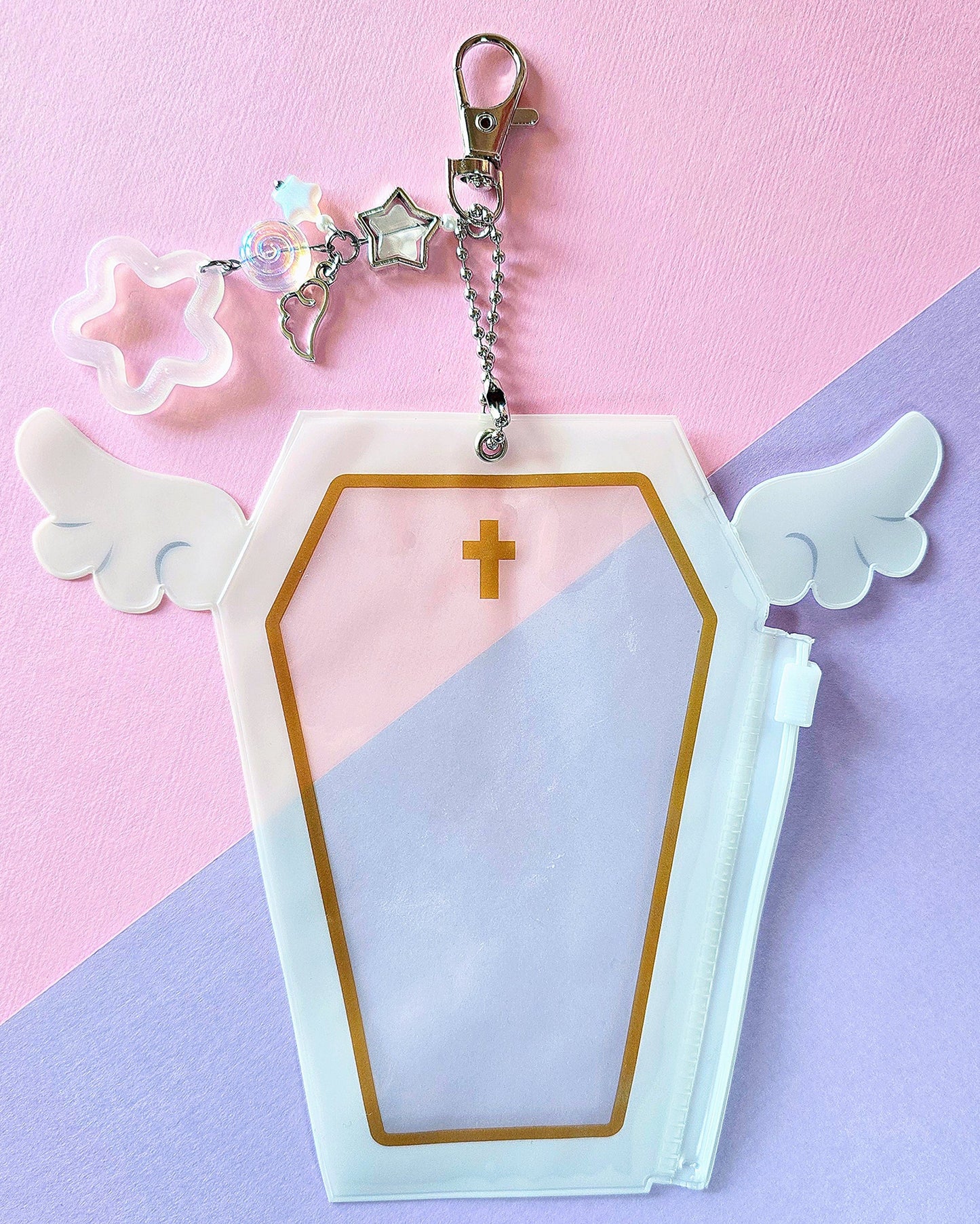 White Angel Carry Case Keychain