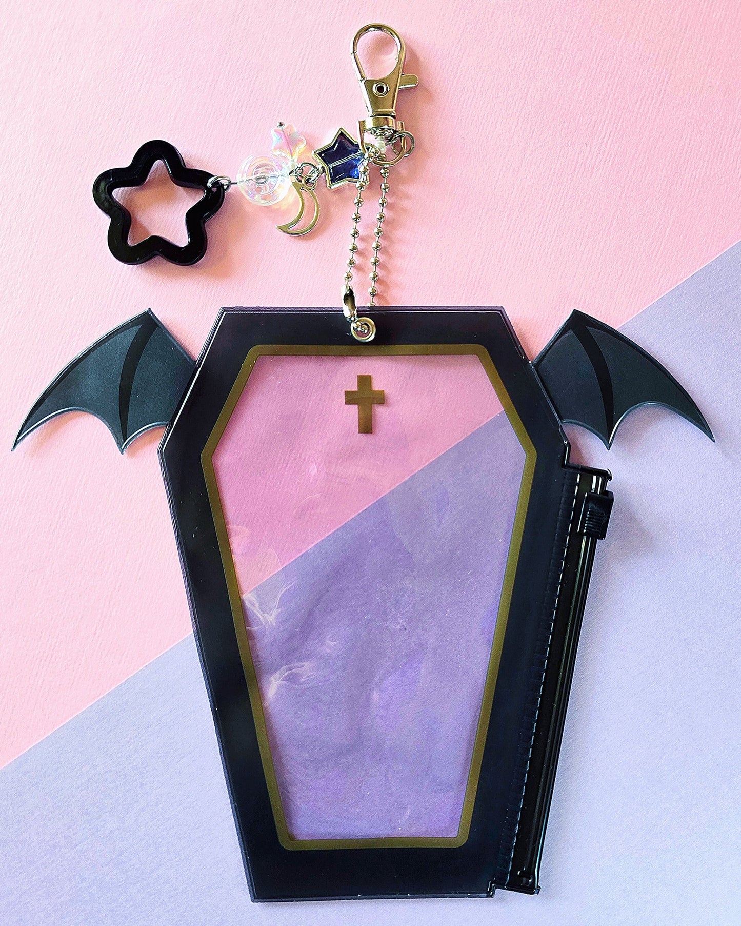 Black Bat Carry Case Keychain