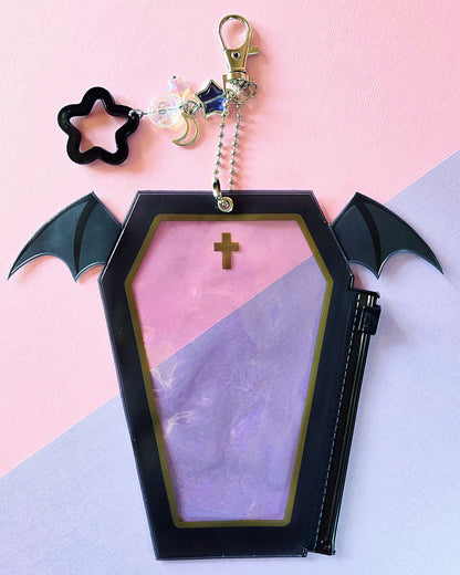 Black Bat Carry Case Keychain