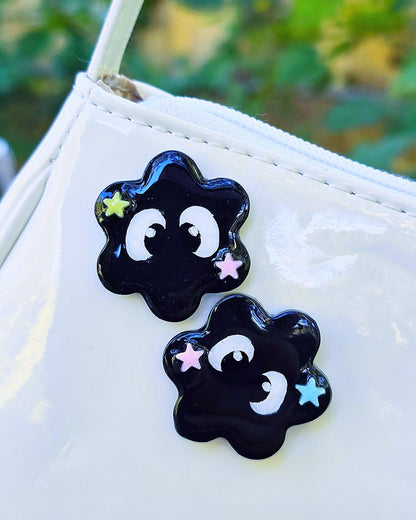 Black Sprite Clay Pin