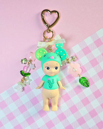 Cactus Mouse Angel Keychain (Gold)